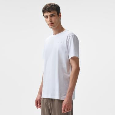  Calvin Klein Jeans Erkek Beyaz T-Shirt