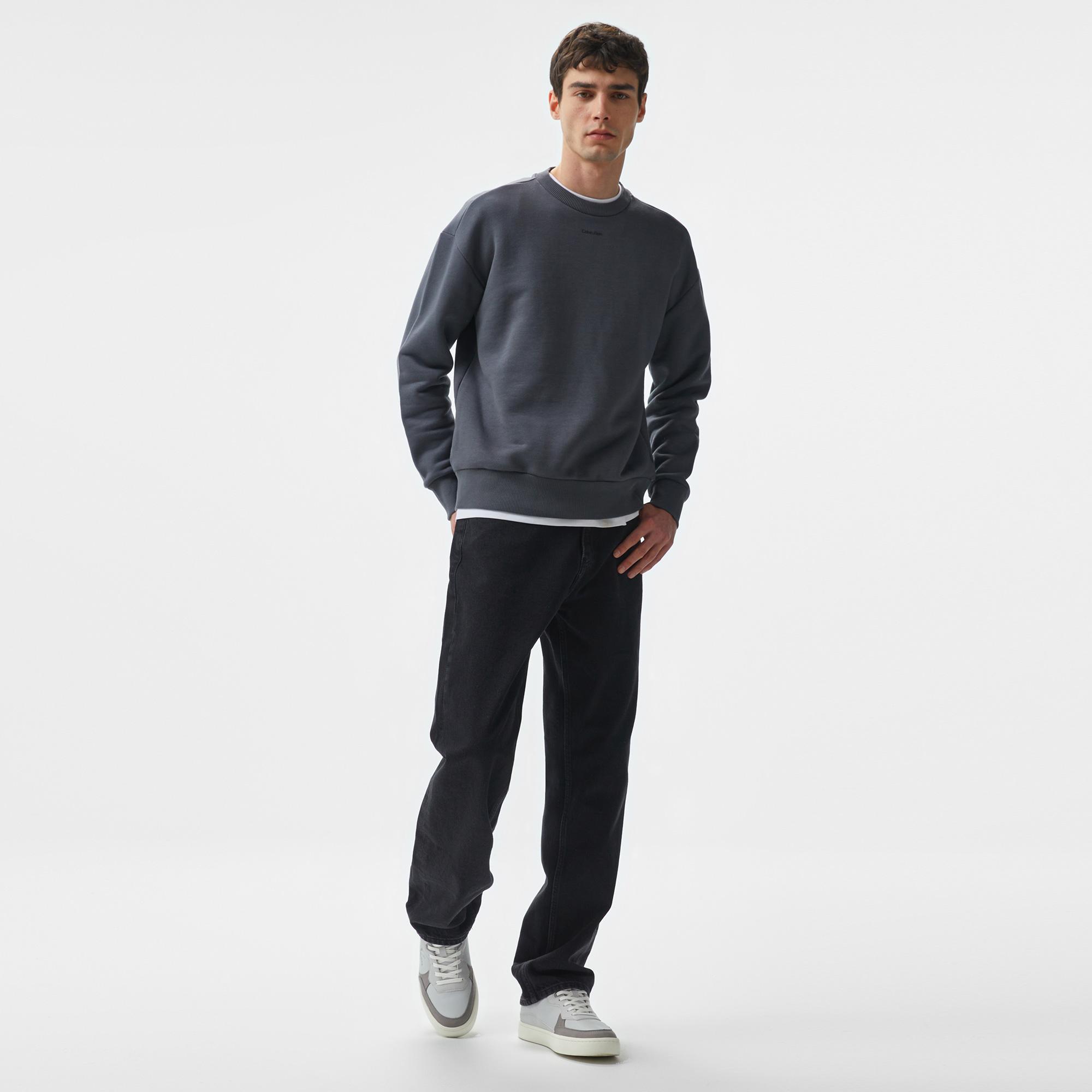 Calvin Klein Erkek Gri Sweatshirt