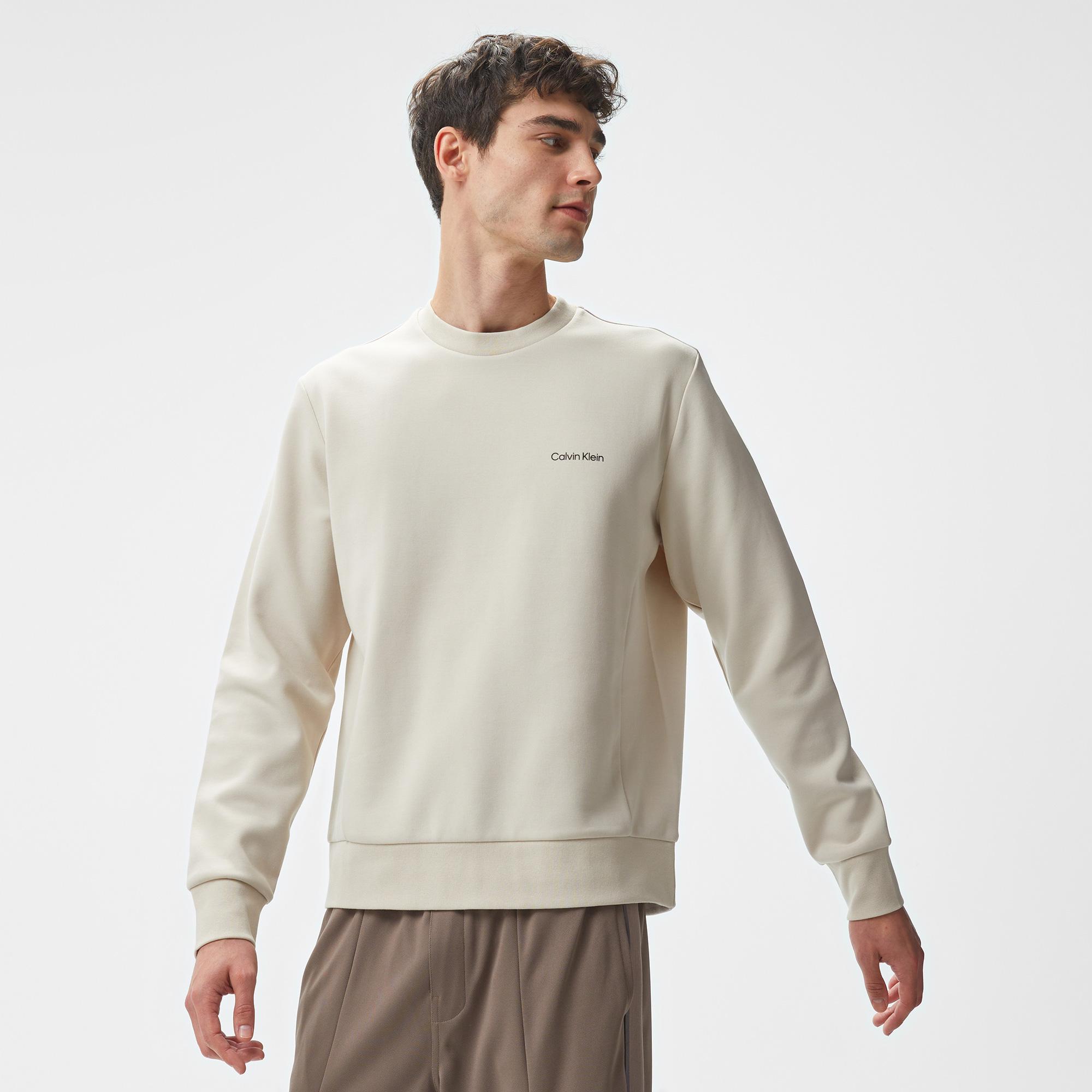 Calvin Klein Erkek Bej Sweatshirt