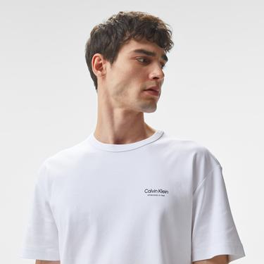 Calvin Klein Erkek Beyaz T-Shirt