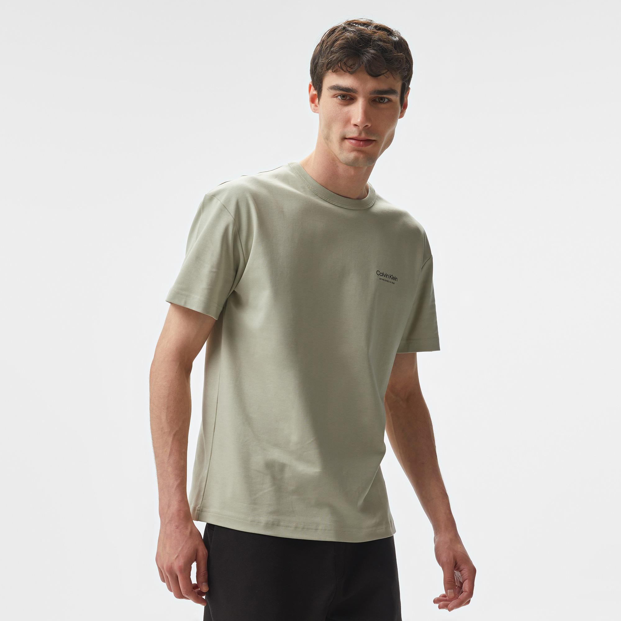 Calvin Klein Erkek Gri T-Shirt