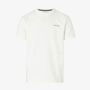  Calvin Klein Micro Logo Interlock Erkek Beyaz T-Shirt