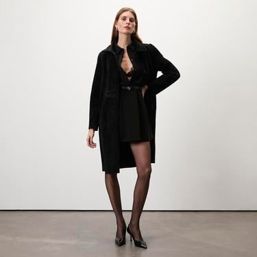  Emilly Siyah Kadın Kürk Kaban