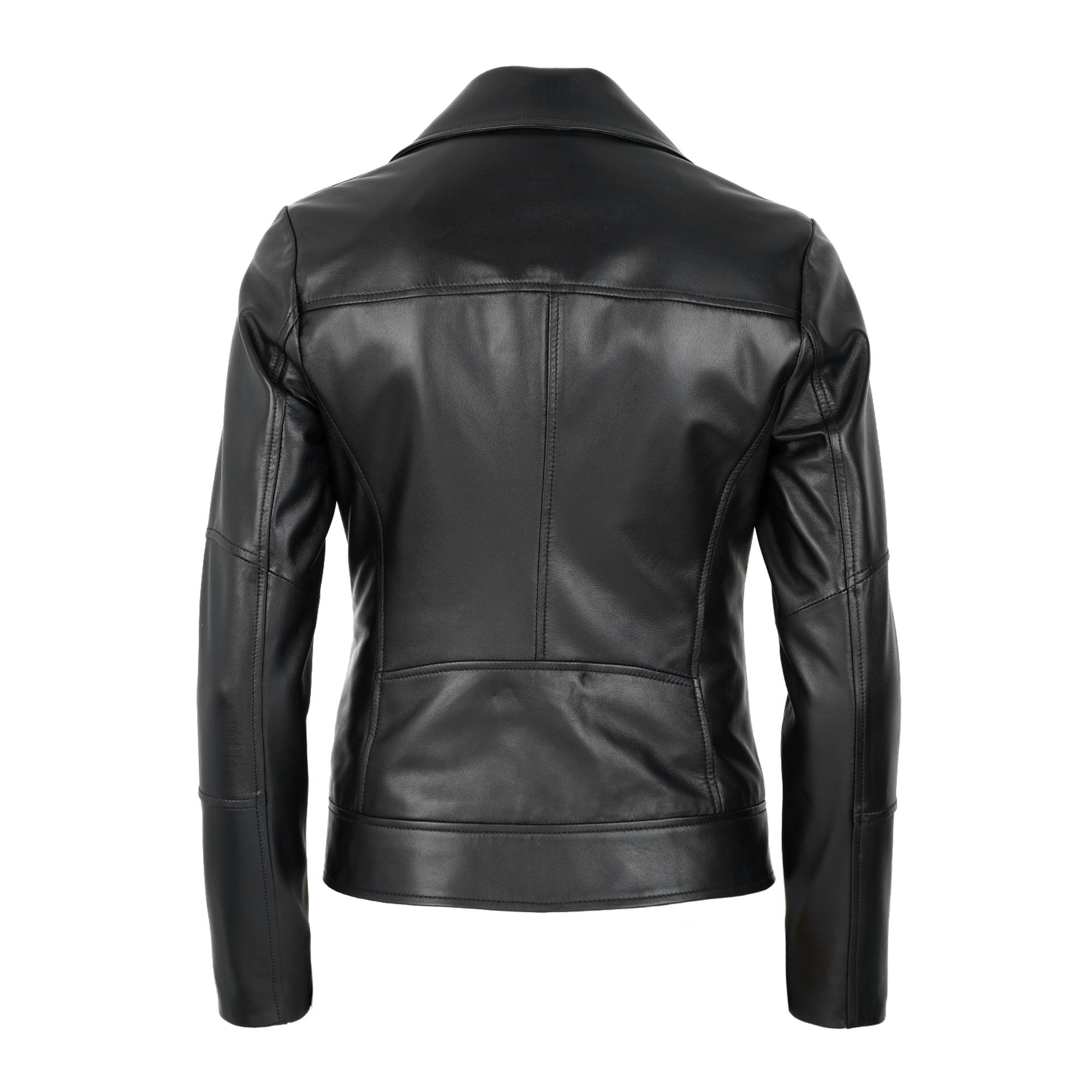 Beatrix Kadın Deri Biker Ceket