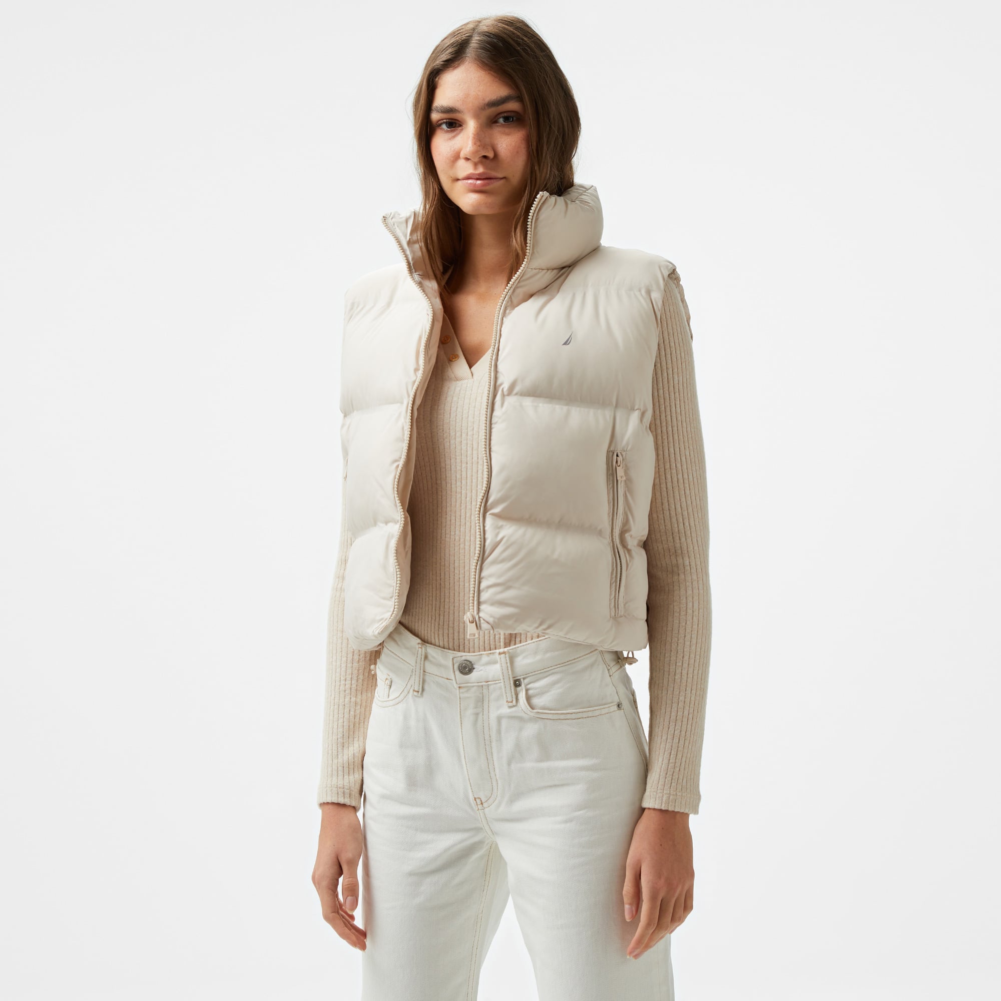  Nautica Kadın Kırık Beyaz Şişme Yelek