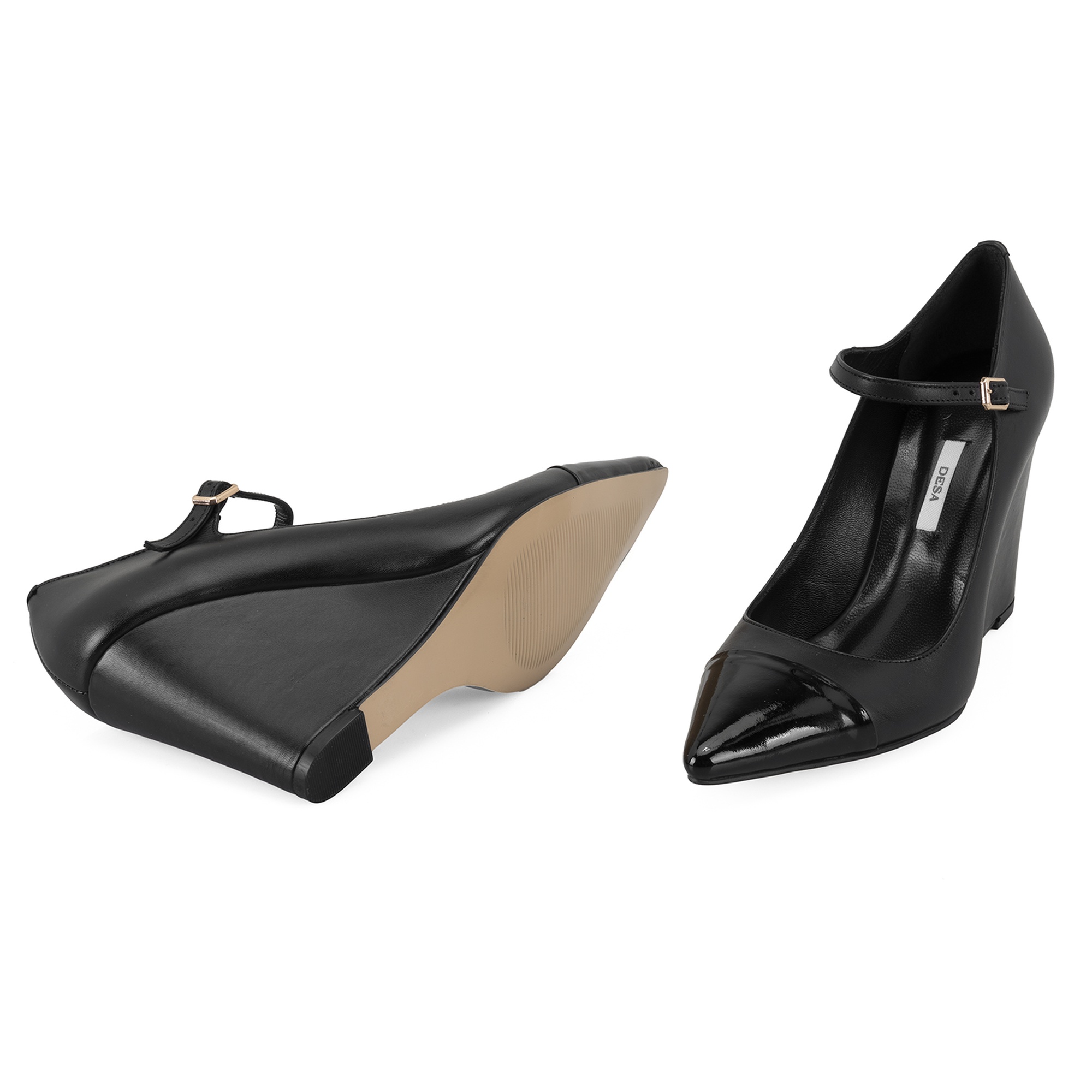 Kadın Siyah Deri Klasik Ayakkabı