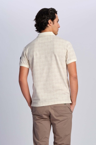  Ekru Erkek Polo Tişört