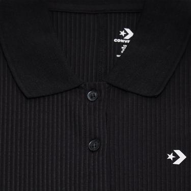  Converse Slim Fit Kadın Siyah Polo
