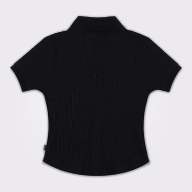  Converse Slim Fit Kadın Siyah Polo