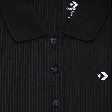  Converse Slim Fit Kadın Siyah Polo