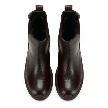  Alexis Kahve Kadın Lastikli Deri Chelsea Bot