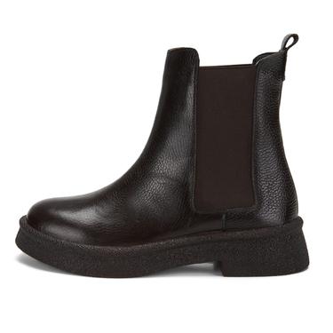  Alexis Kahve Kadın Lastikli Deri Chelsea Bot