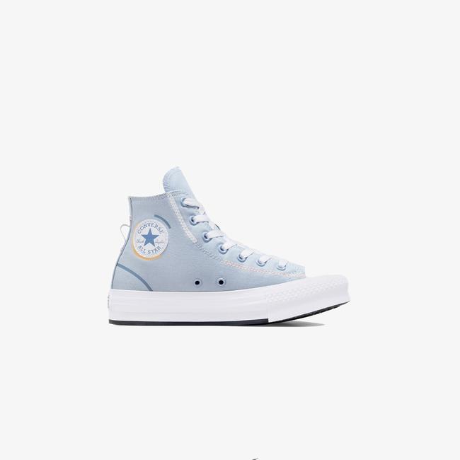  Converse Chuck Taylor All Star Lift Genç Mavi Platform Sneaker