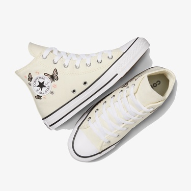  Converse Chuck Taylor All Star Butterflies Genç Ekru Sneaker