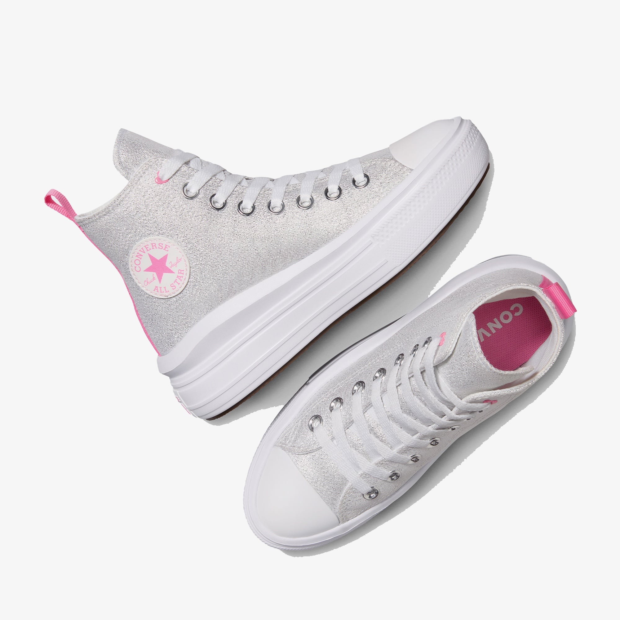 Converse Chuck Taylor All Star Move Platform Sparkle Çocuk Beyaz Sneaker