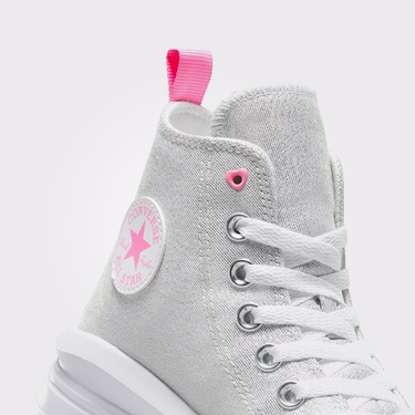  Converse Chuck Taylor All Star Move Platform Sparkle Çocuk Beyaz Sneaker
