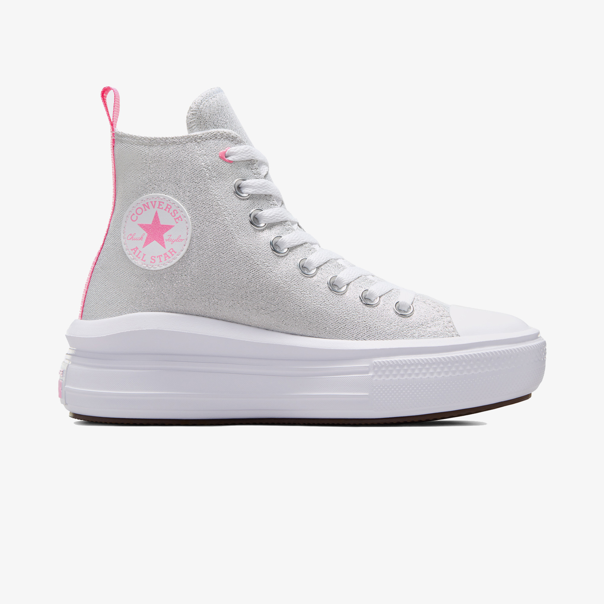  Converse Chuck Taylor All Star Move Platform Sparkle Çocuk Beyaz Sneaker