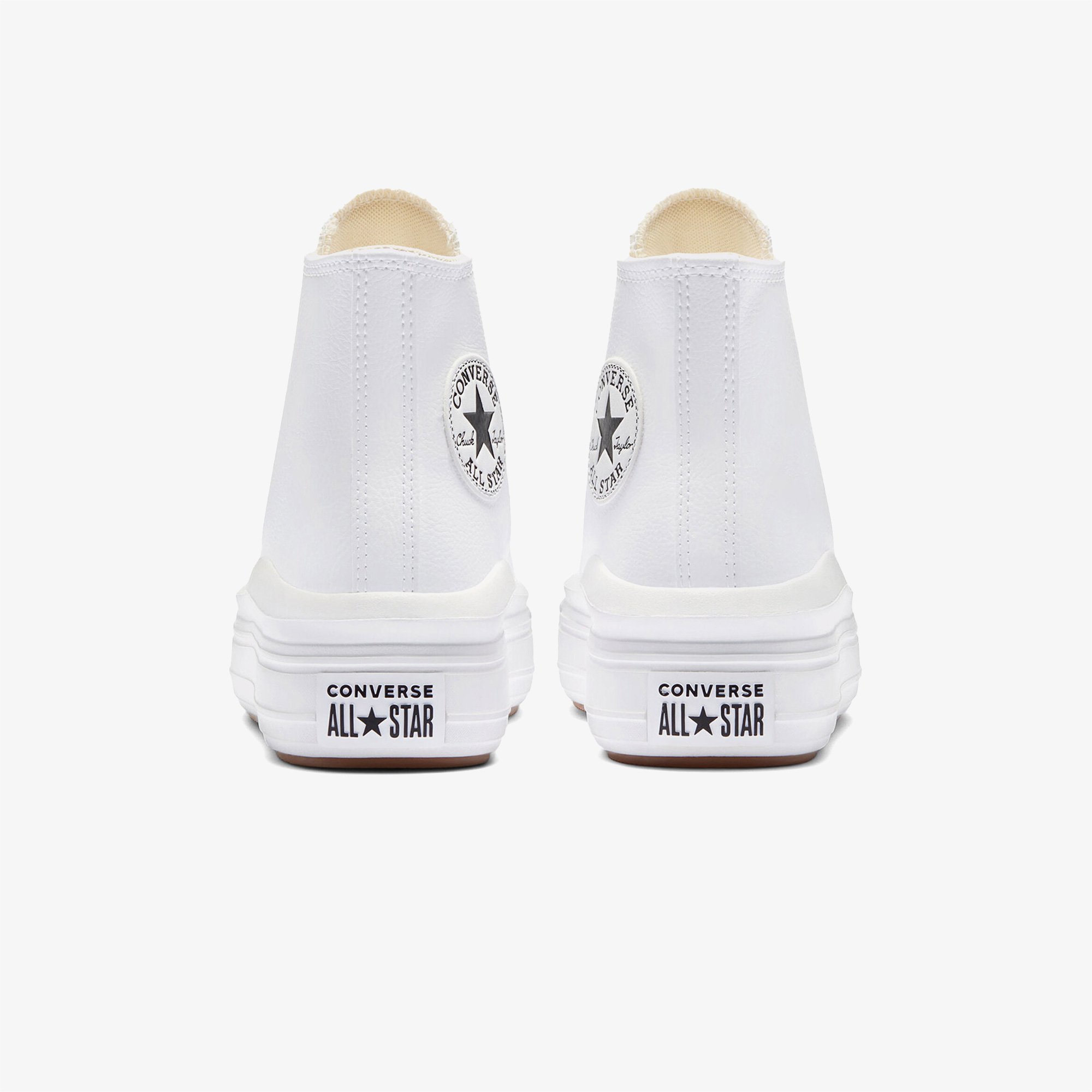 Converse Chuck Taylor All Star Move Platform Foundational Leather Kadın Beyaz Sneaker - Görsel 4
