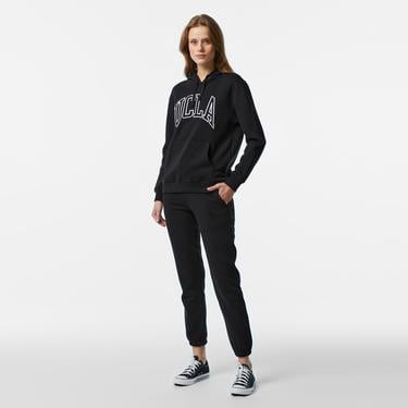 Ucla Riley Nakışlı Kadın Siyah Hoodie
