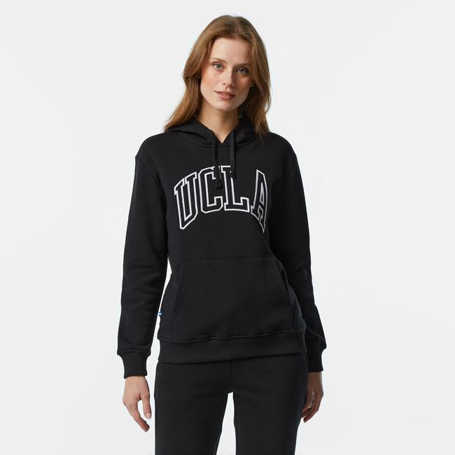  Ucla Riley Nakışlı Kadın Siyah Hoodie