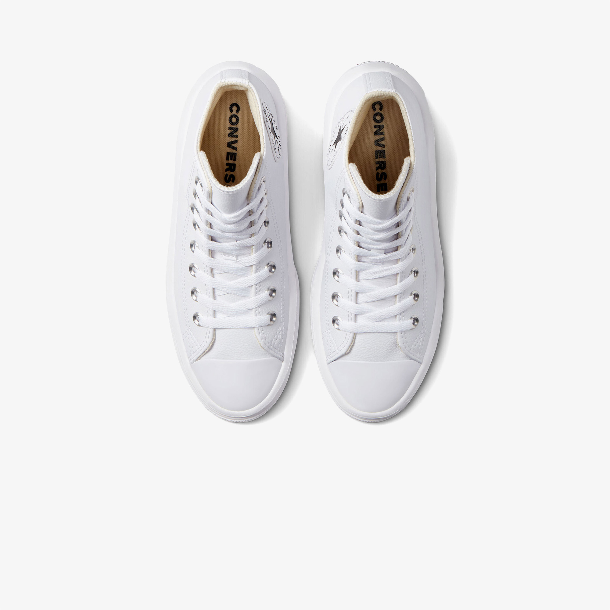 Converse Chuck Taylor All Star Move Platform Foundational Leather Kadın Beyaz Sneaker - Görsel 6