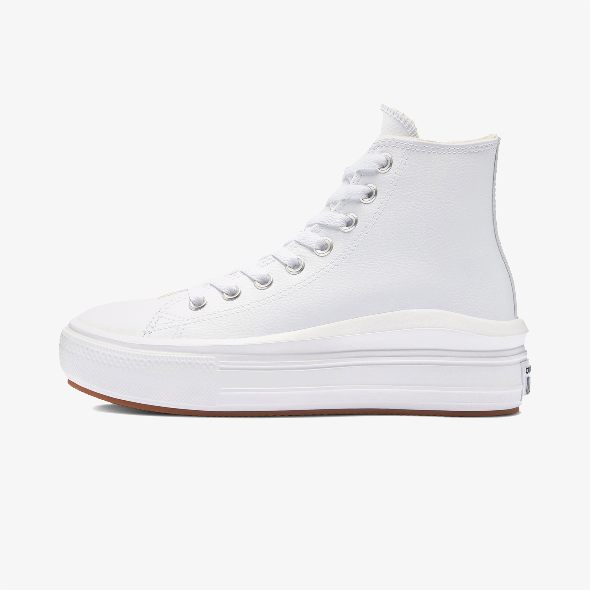 Converse Chuck Taylor All Star Move Platform Foundational Leather Kadın Beyaz Sneaker - Görsel 5
