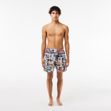  Erkek Baskılı Renkli Mayo Şort