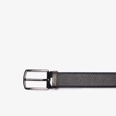  Lacoste Elegance Erkek Deri Siyah Kemer