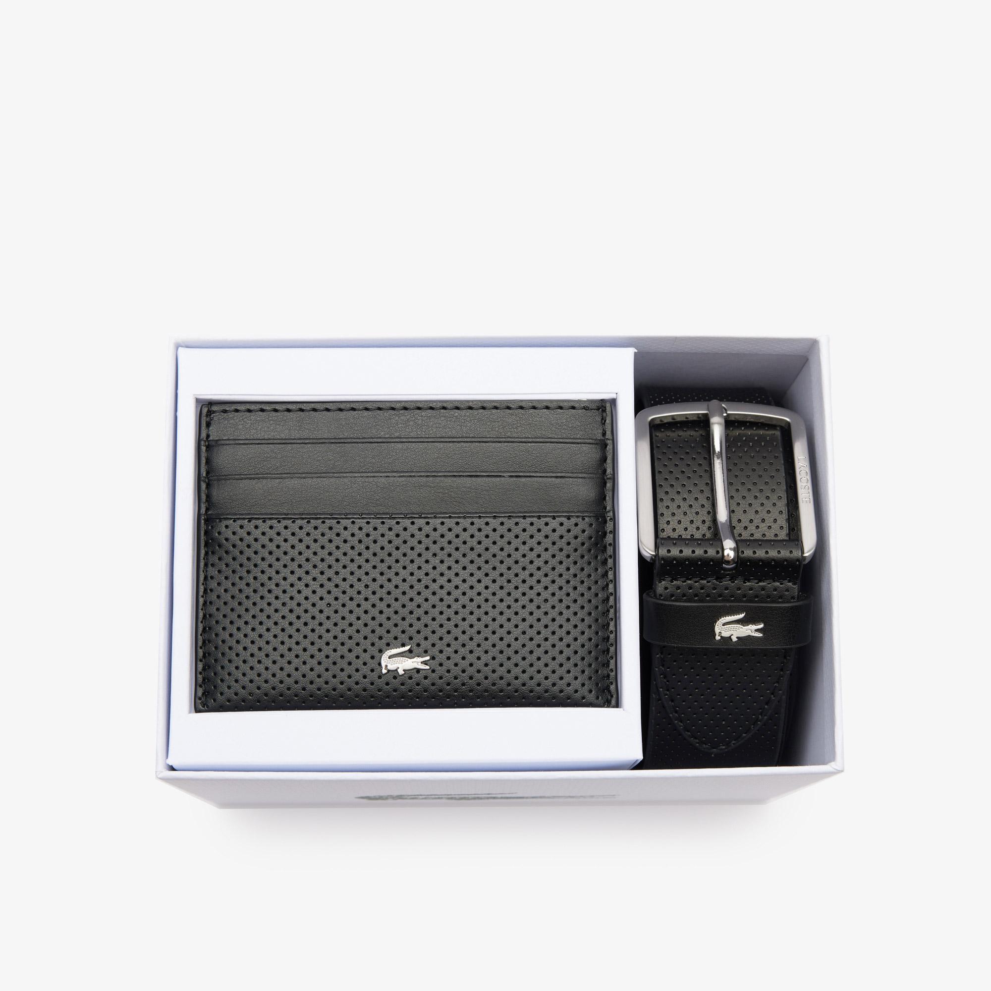 Elegance Erkek Deri 2'li Siyah Hediye Seti