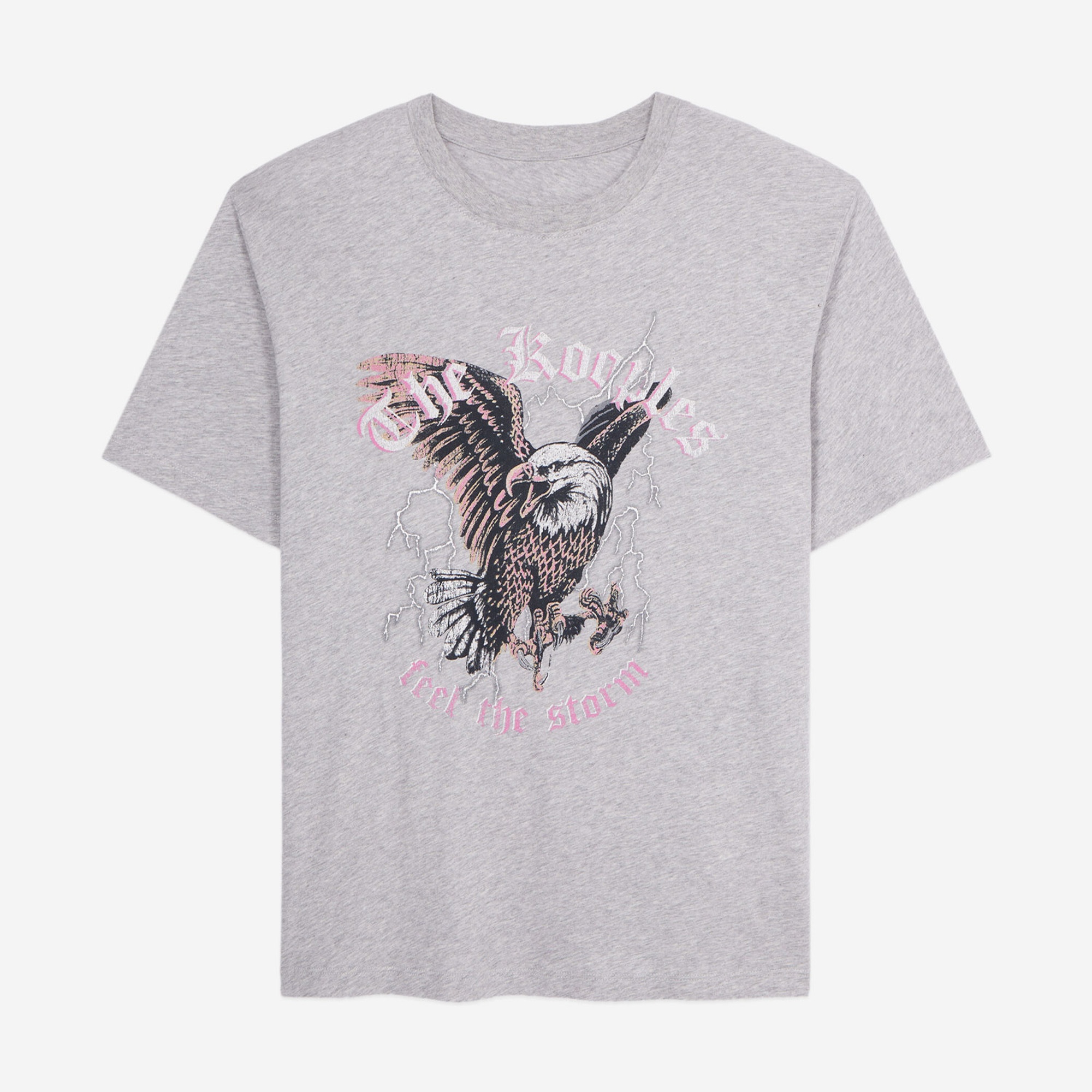 KADIN BASKILI GRİ T-SHIRT