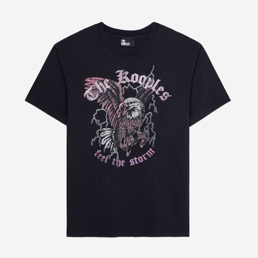  KADIN BASKILI SİYAH T-SHIRT