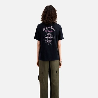  KADIN BASKILI SİYAH T-SHIRT