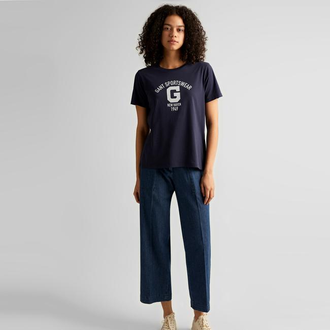  GANT Kadın Lacivert Relaxed Fit Pantolon