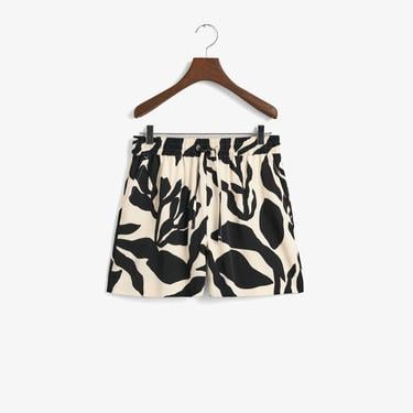  GANT Kadın Krem Relaxed Fit Desenli Şort