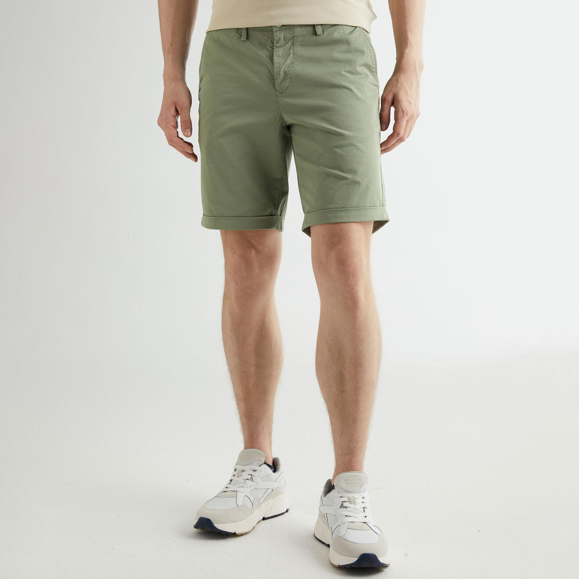 GANT Erkek Yeşil Regular Fit Şort