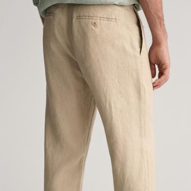  GANT Erkek Bej Relaxed Fit Keten Pantolon
