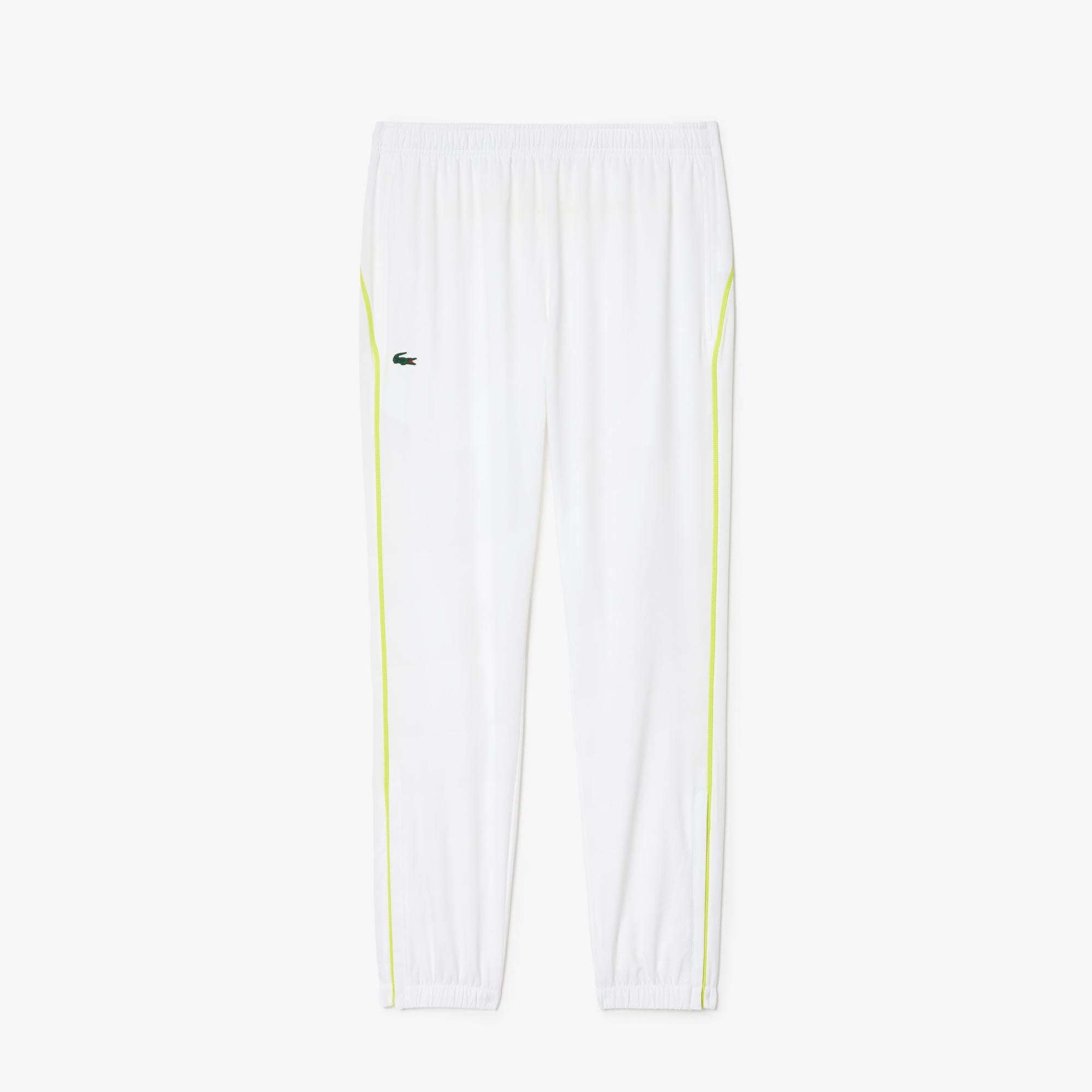 Erkek Regular Fit Fermuarlı Yaka Renk Bloklu Beyaz Eşofman Takımı