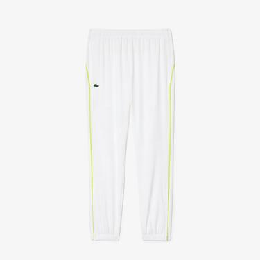  Erkek Regular Fit Fermuarlı Yaka Renk Bloklu Beyaz Eşofman Takımı