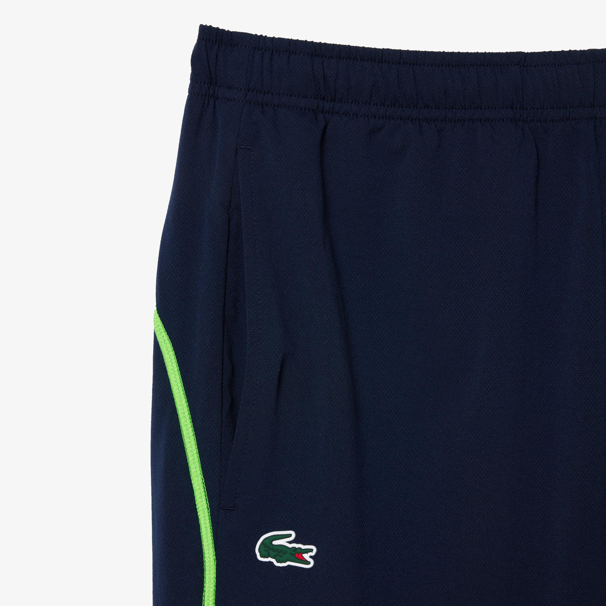 Erkek Regular Fit Fermuarlı Yaka Renk Bloklu Lacivert Eşofman Takımı