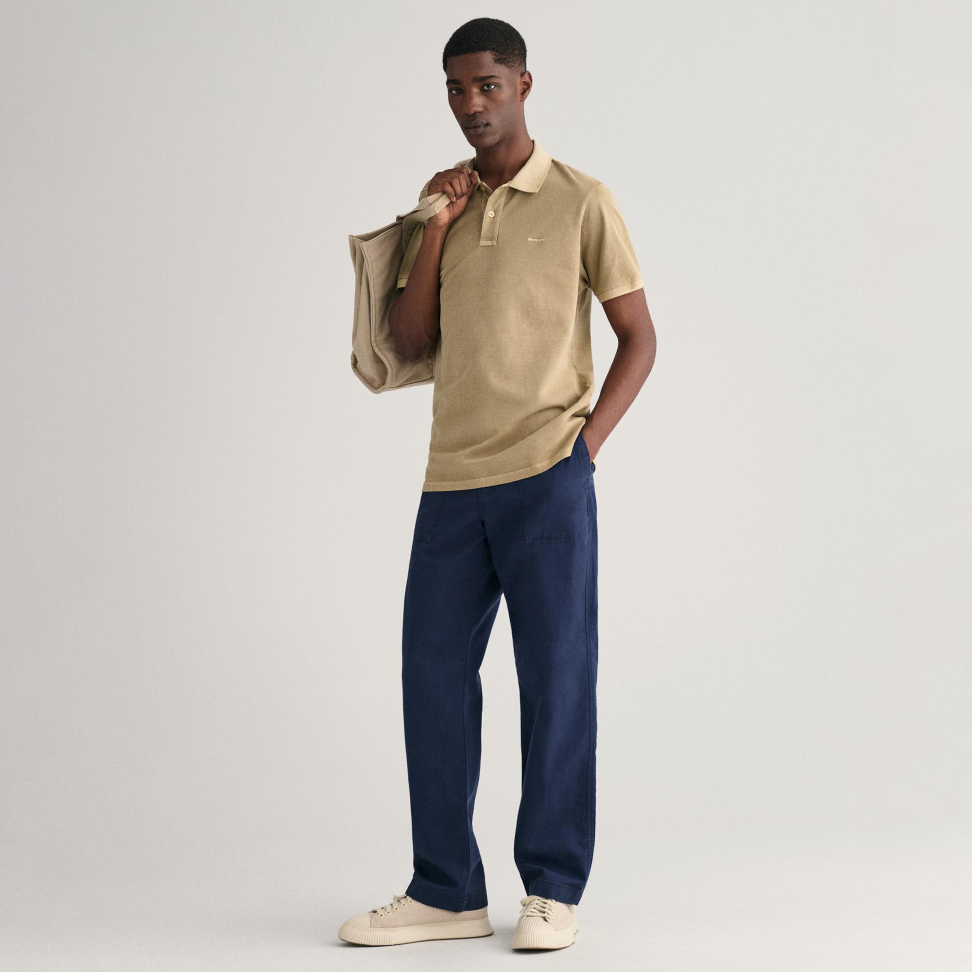 GANT Erkek Bej Regular Fit Logolu Polo