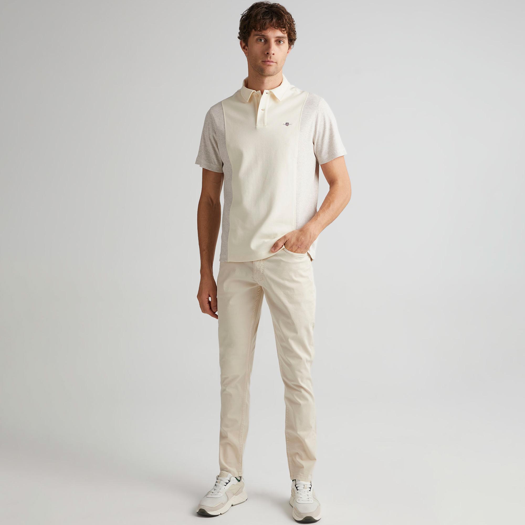 GANT Erkek Krem Regular Fit Polo