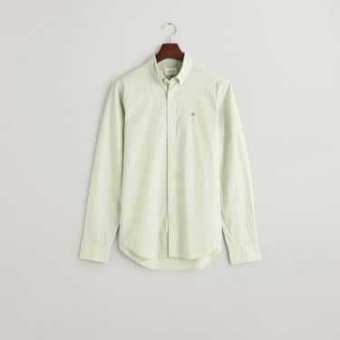  GANT Erkek Yeşil Slim Fit Düğmeli Yaka Broadcloth Gömlek