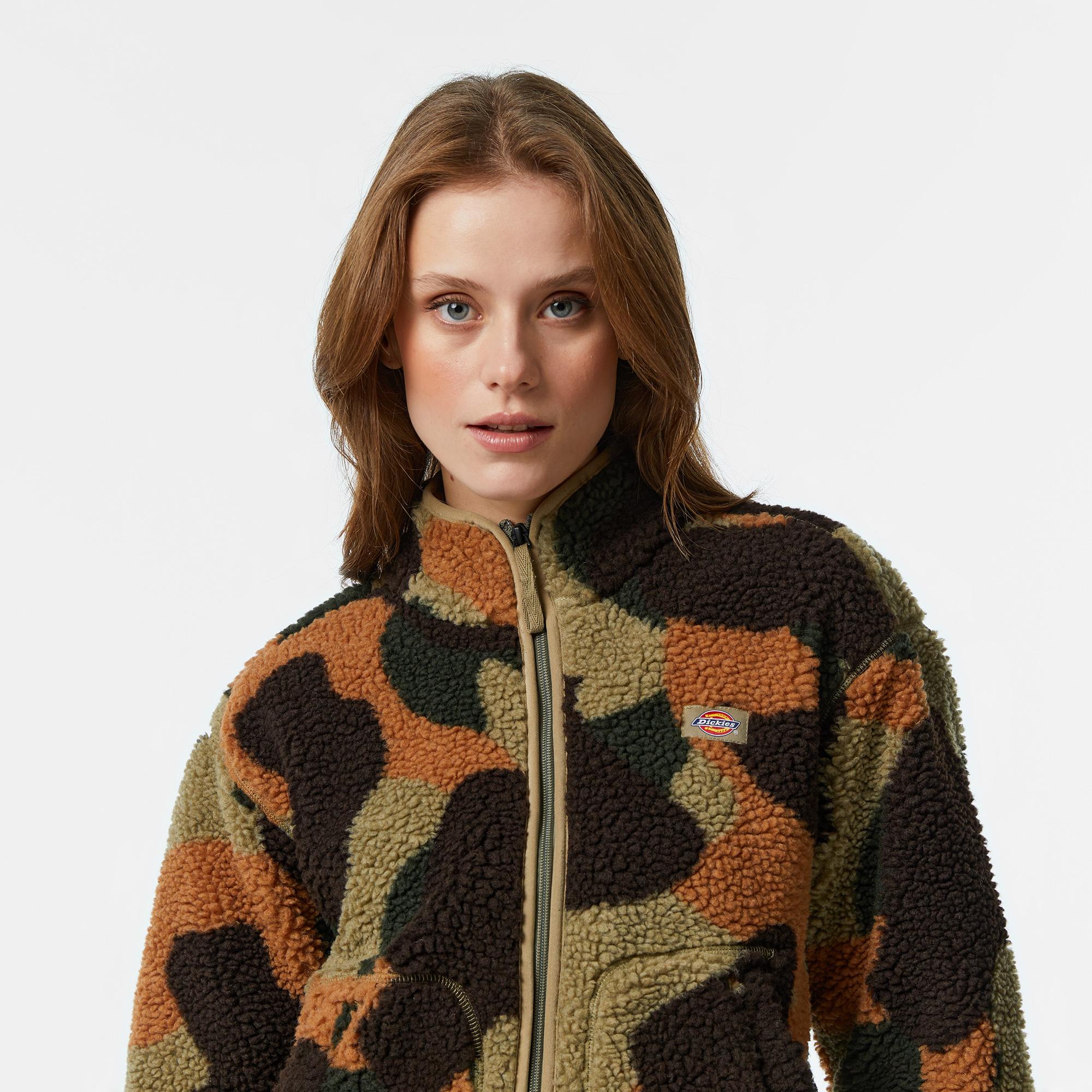 Dickies Mount Hope Camo Kadın Yeşil Sweatshirt