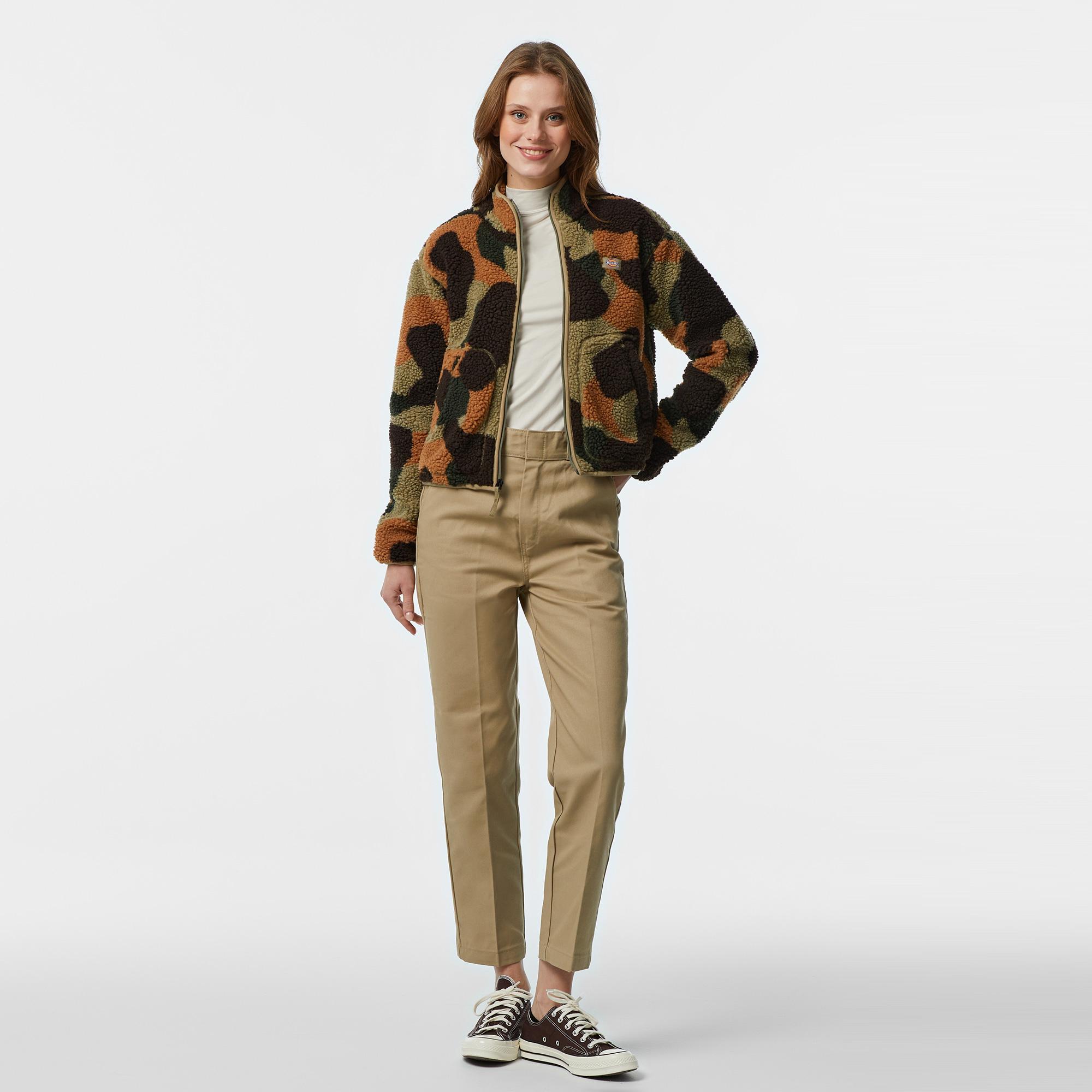 Dickies Mount Hope Camo Kadın Yeşil Sweatshirt