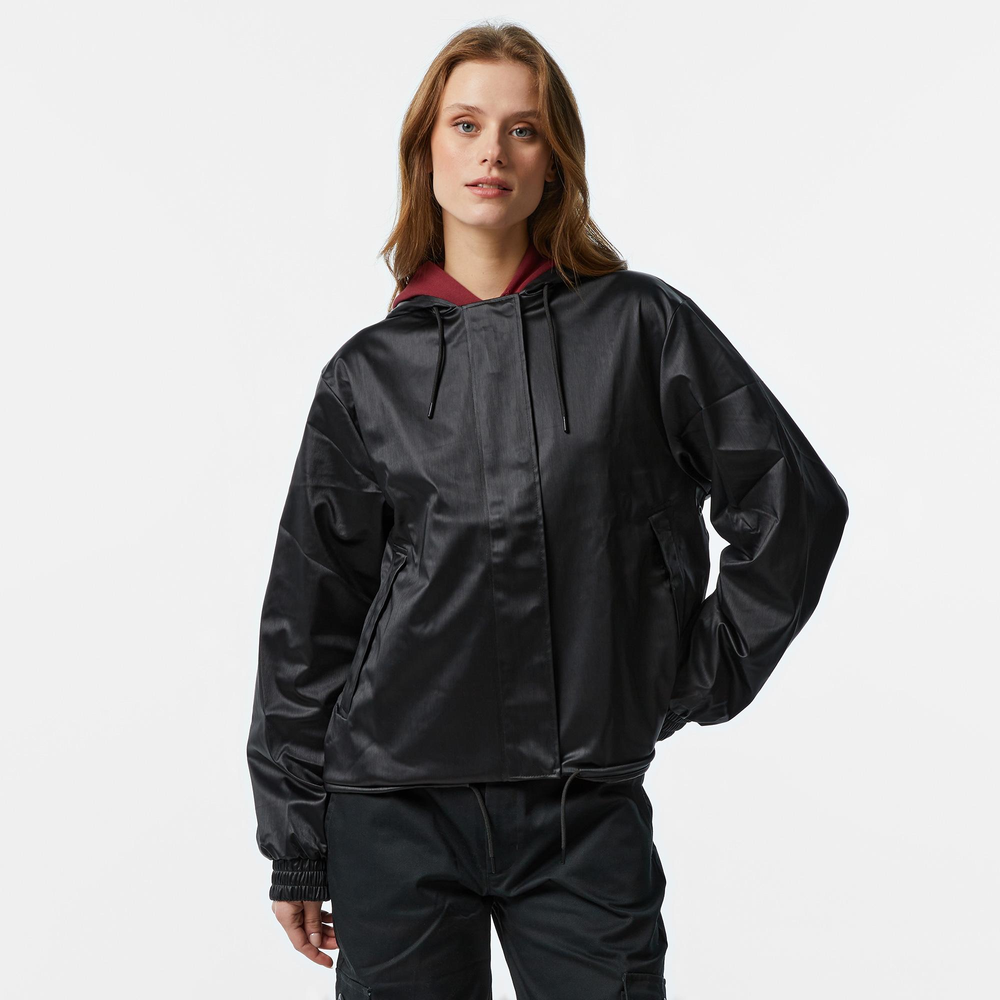 Rains String W3 Kadın Siyah Ceket