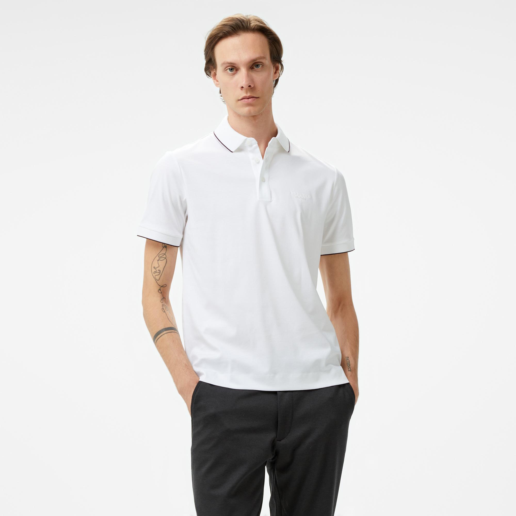 Boss H-Prout 400_Ps Erkek Beyaz Polo