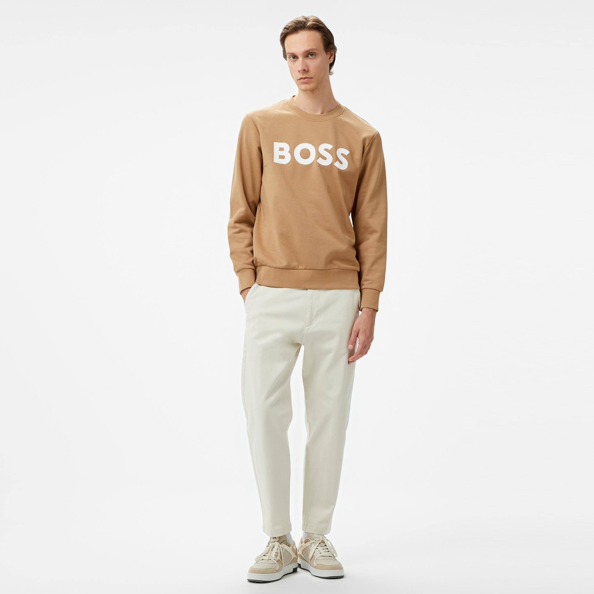 Boss Soleri 02 Erkek Bej Sweatshirt