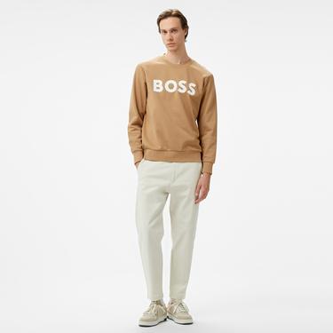  Boss Soleri 02 Erkek Bej Sweatshirt