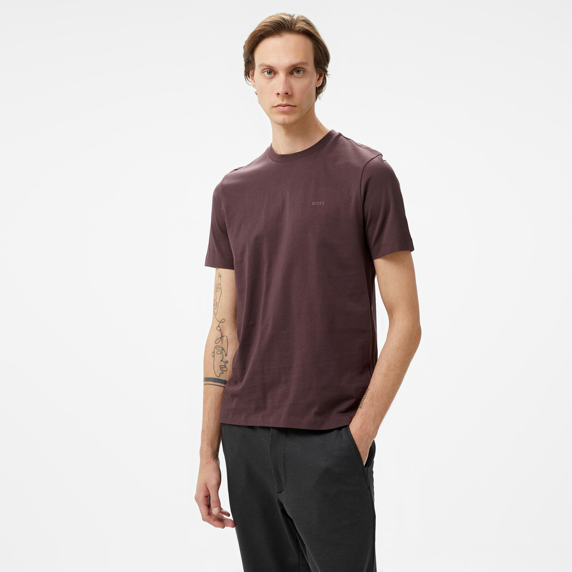 Boss Thompson 01 Erkek Kahverengi T-Shirt