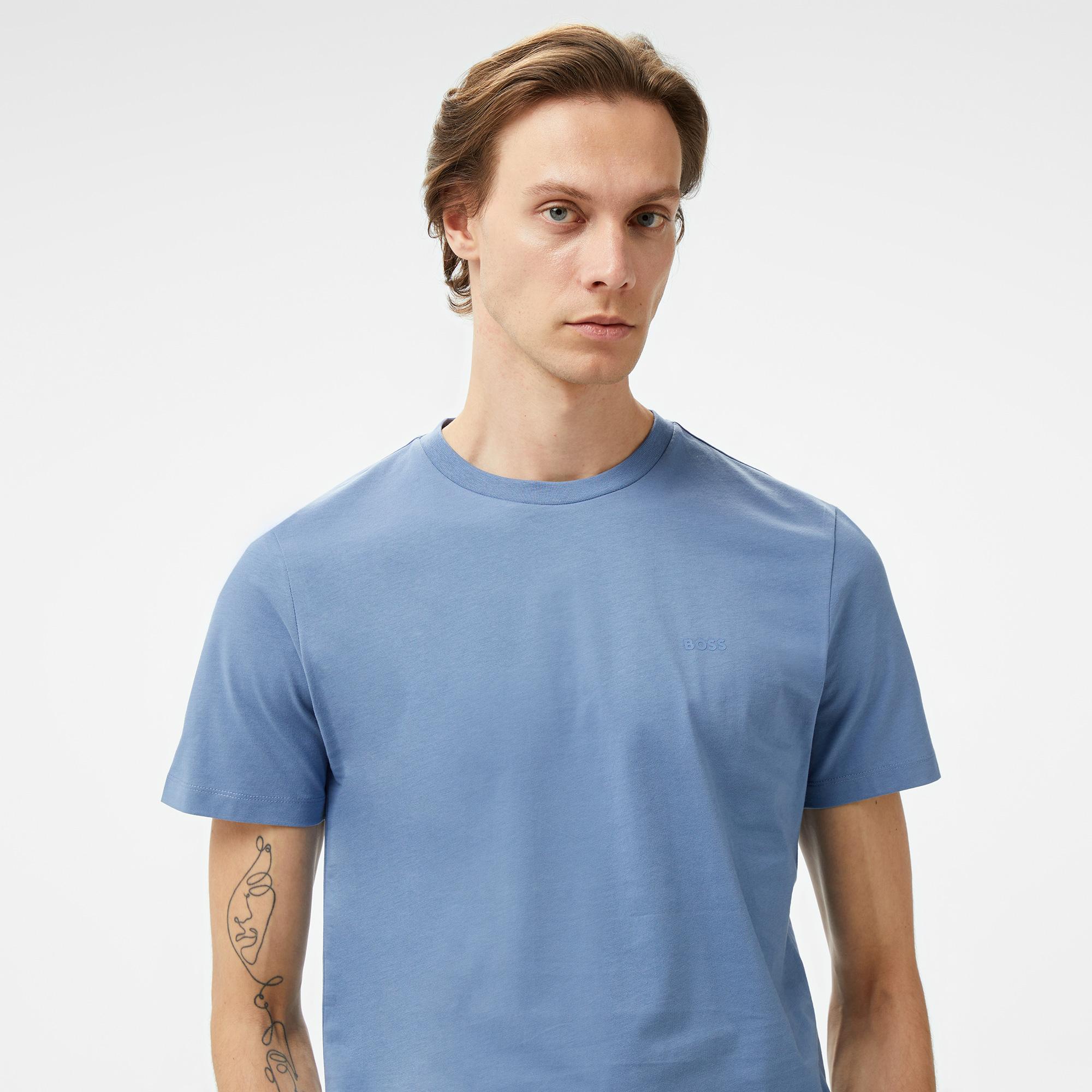 Boss Thompson 01 Erkek Mavi T-Shirt